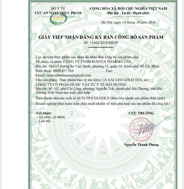 Cà gai leo Gold tex bổ gan mát gan giải độc gan tăng cường chức năng gan hiệu quả