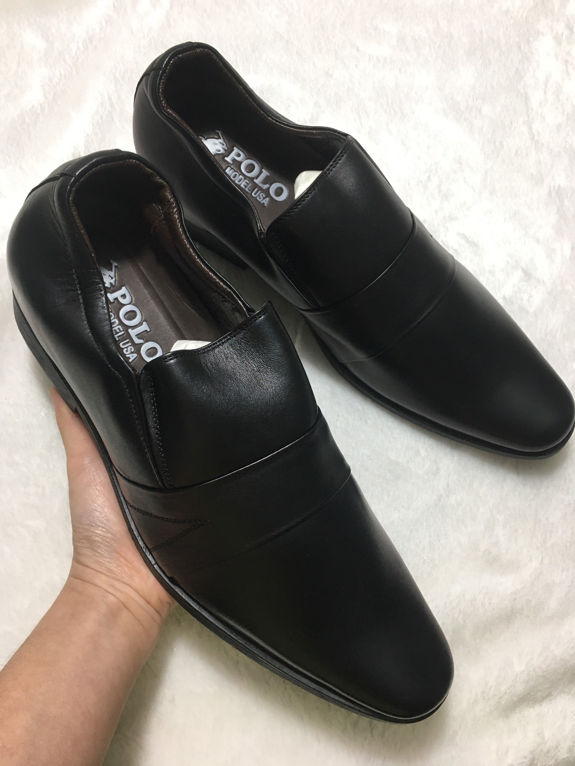 Giày da tăng chiều cao nam 6cm lẻ size lớn 42-SALE-Mã Po