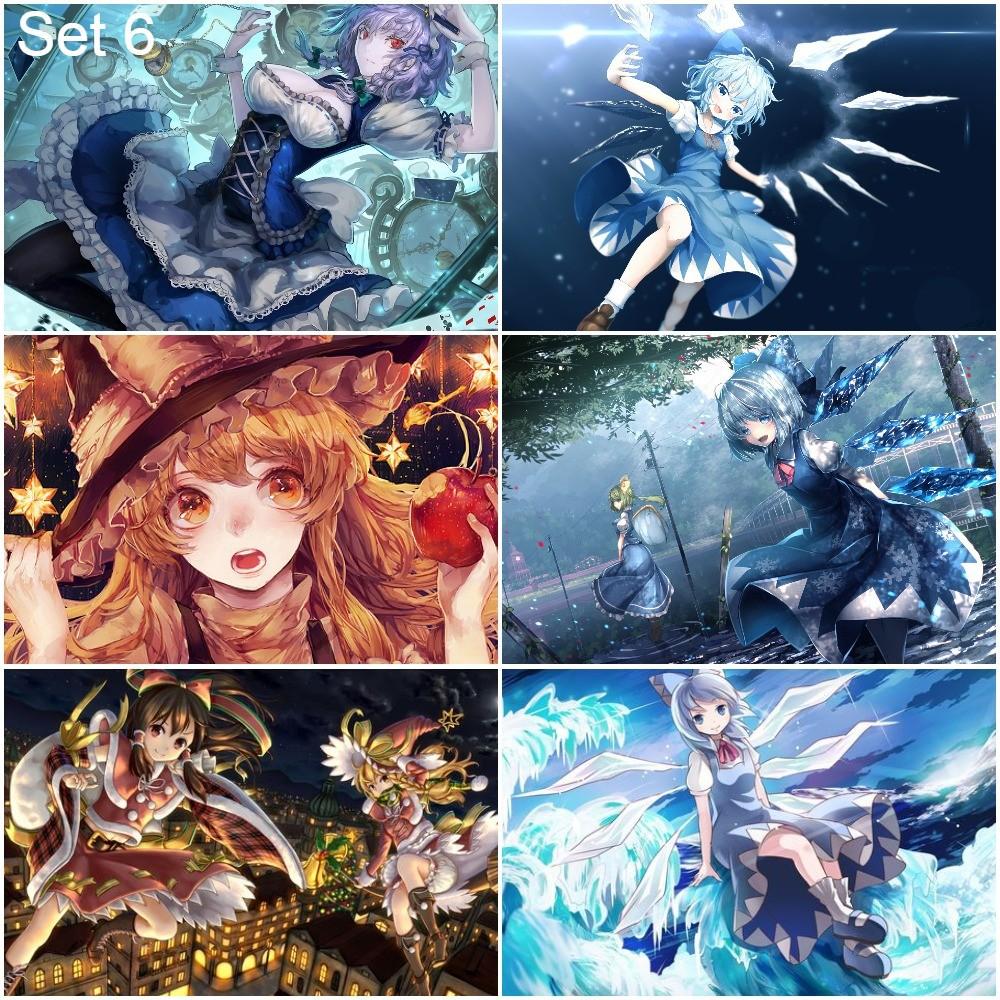 Bộ 6 Poster anime Touhou Gensou Mangekyou - Đông Phương Huyễn Tưởng - A3,A4,A5