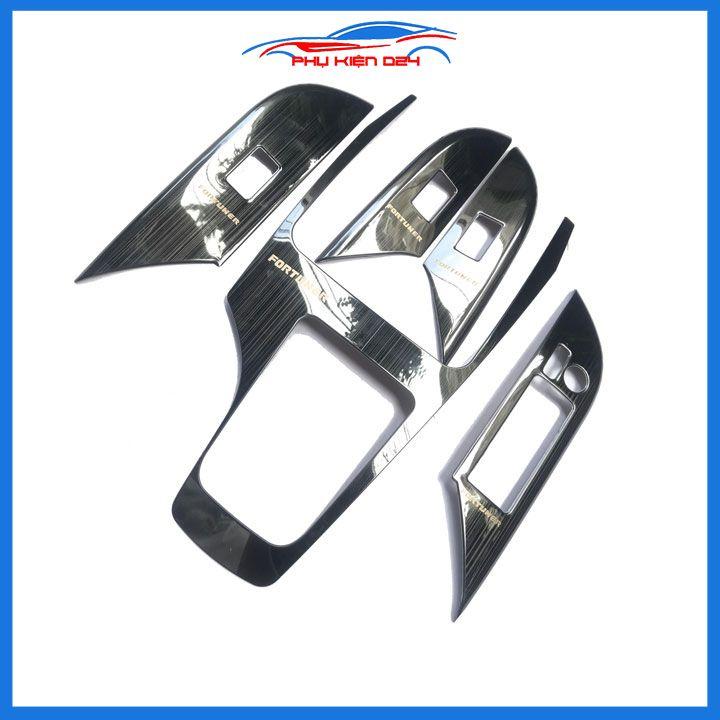 Ốp nội thất Fortuner 2017-2018-2019-2020-2021-2022 vân Titan bảo vệ chống trầy xước và làm đẹp xe