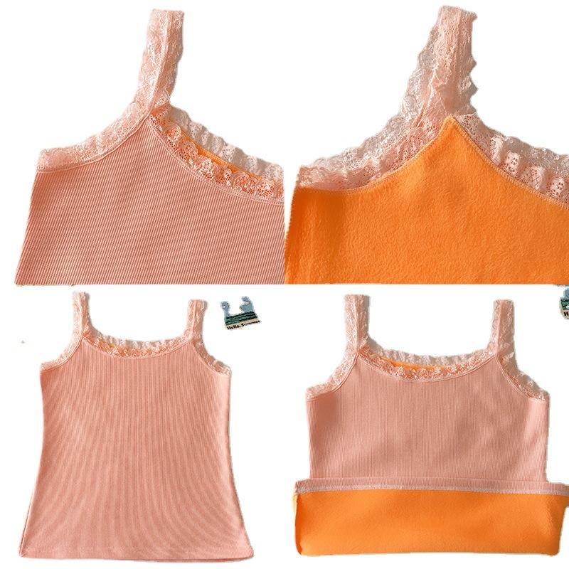 Mùa Đông Ấm Ren Cao Cấp Áo Vest Nữ Quần Lót Sinh Nhiệt Nhiệt Plus Nhung Ren Trang Xe Tăng Áo Ấm Cao Cấp Nhiệt Khi Mặc phụ Nữ