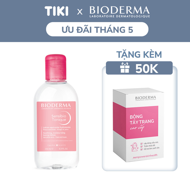 Nước Hoa Hồng Dưỡng Ẩm Và Làm Dịu Da Bioderma Sensibio Tonique