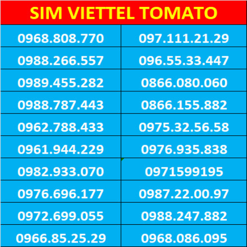 Sim số đẹp viettel - Hàng chính hãng - Nghe gọi mãi mãi