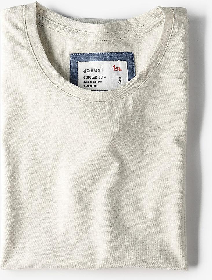 Áo thun nam phông trơn Casual 1st cổ tròn tay ngắn cộc, vải 100% cotton cao cấp thoáng mát, thấm hút mồ hôi, form áo trẻ trung thích hợp đi làm, đi chơi, dạo phố, du lịch, Made in Vietnam