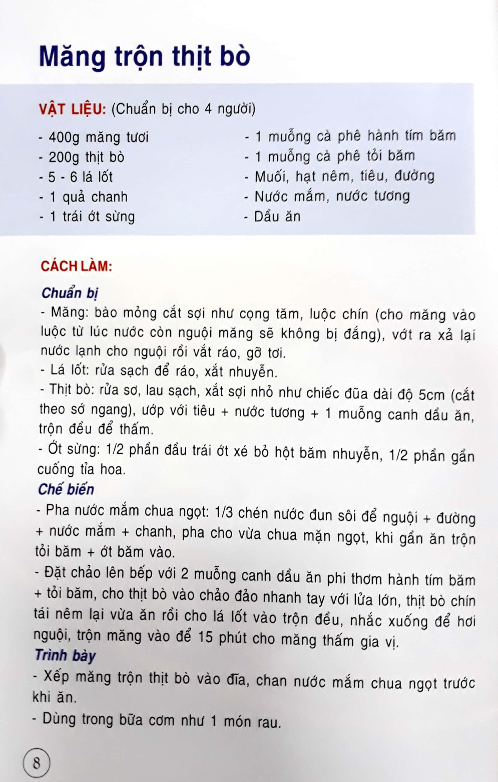 Sách Thực Đơn Cơm Gia Đình 3 Món Miền Trung (Tái Bản)