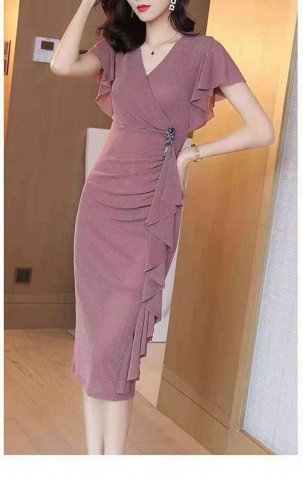 ĐẦM BODY PHỐI BÈO KÈM PHỤ KIỆN CAO CẤP