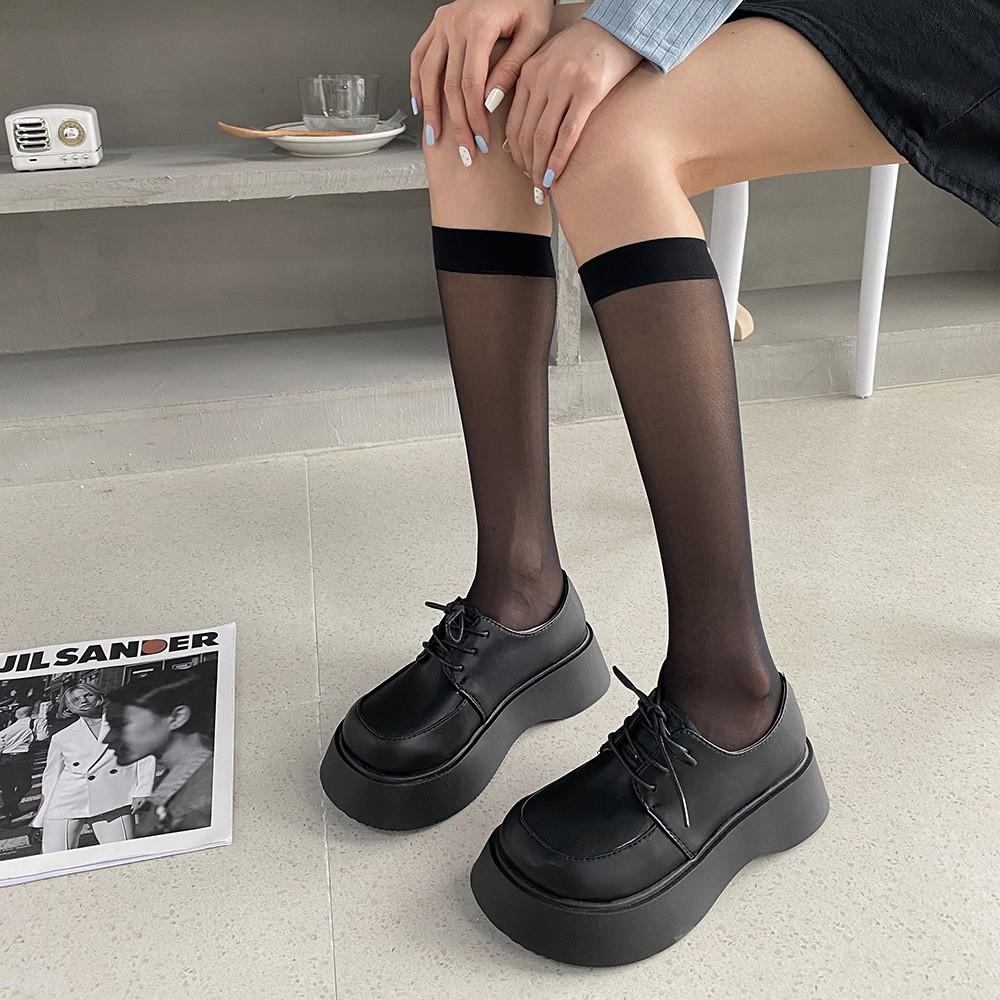 Giày Bít Mũi Thời Trang Đế Dày Phong Cách Retro Cá Tính