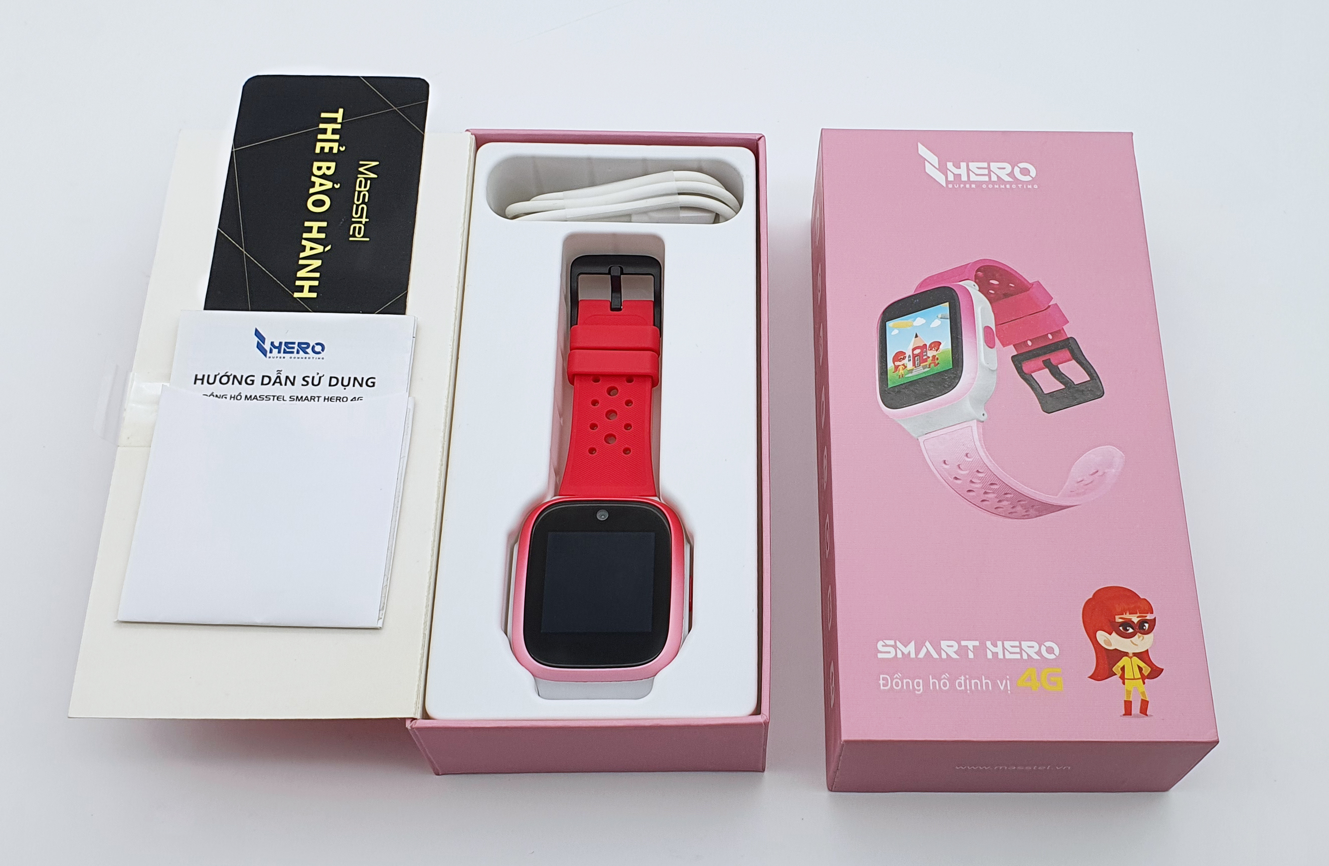 Đồng hồ định vị trẻ em Masstel Smart Hero 4G Màu Xanh - Hàng Chính hãng