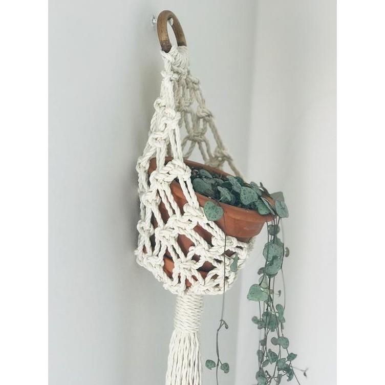 Giỏ treo cocoon nhỏ xinh - chất liệu macrame - trang trí nhà cửa, đồ decor