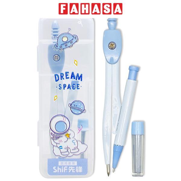 Bộ Compa + Bút Chì Kim + Ngòi Chì - ShiF 3059 - Màu Xanh Dương