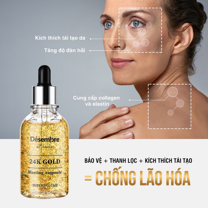 SERUM TINH CHẤT VÀNG 24K DESEMBRE ngăn ngừa lão hóa da, tái tạo làn da