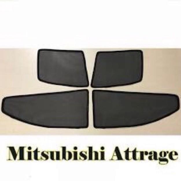 Hình ảnh Bộ 4 miếng chắn nắng dành cho xe MISUBISHI ATRAGE 2019-2020-2021 , chắn nắng vải lưới gắn nam châm hút