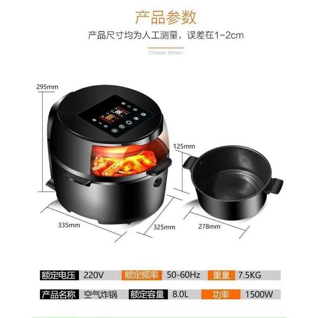 Nồi Chiên Không Dầu dung tích 8l CAMEL