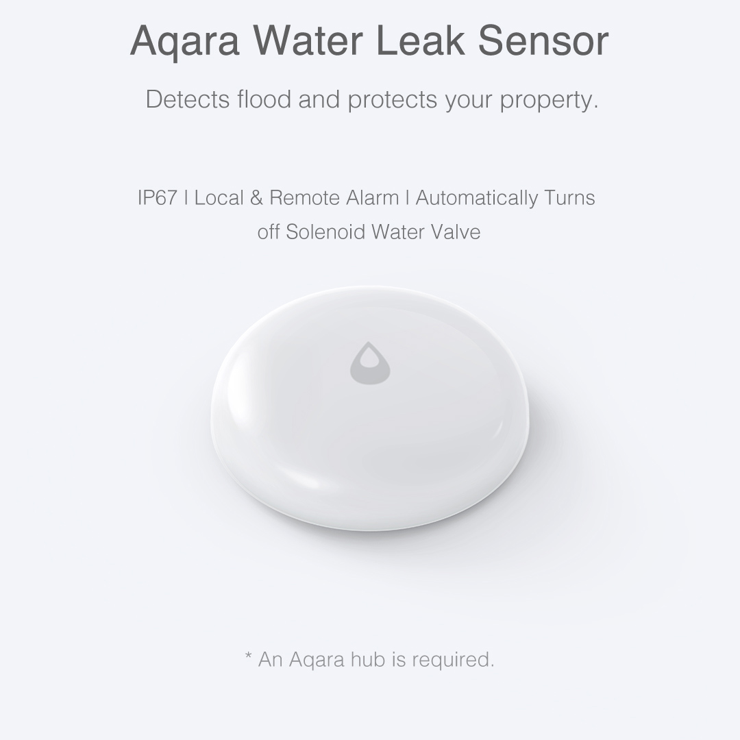 Cảm Biến Nước AQARA Water Leak Sensor SJCGQ11LM - Phát Hiện Rò Rỉ, Thông Báo Lên Điện Thoại Cần trang bị Hub Sóng Zigbee Hàng Chính Hãng BH 12 Tháng