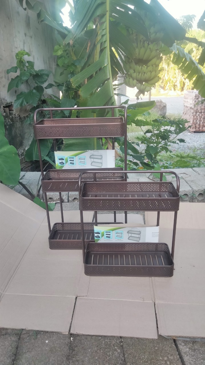 Kệ sắt chữ nhật sơn tĩnh điện 2 tầng / 3 tầng để đồ đa năng