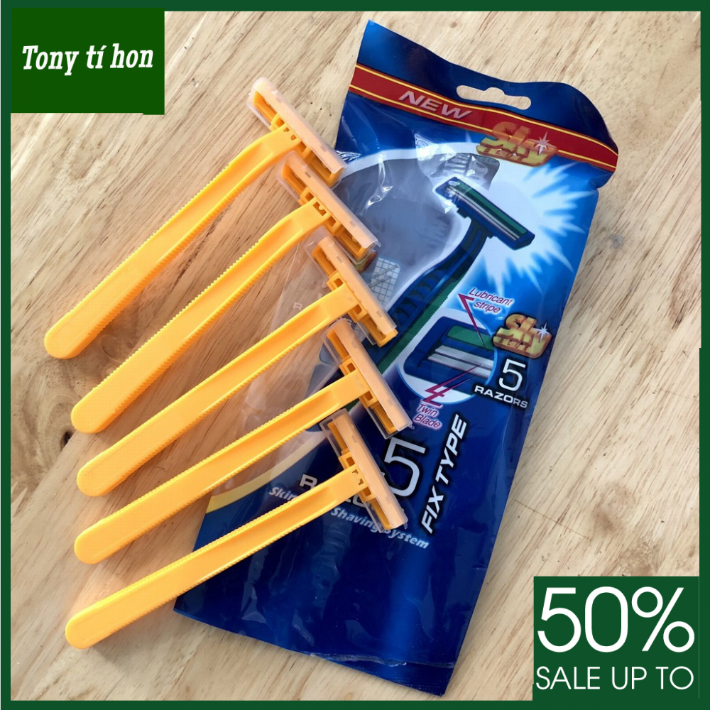 Tony tí hon - Quà tặng - Dao cạo râu nam giới tiện lợi - Set 5 cái / combo 5 cái