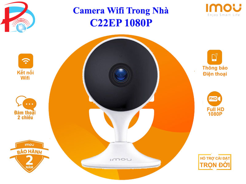 Camera IMOU Cue 2E, Camera IP độ phân giải 2 megapixel, phát hiện người bằng AI thông minh - Hàng Chính Hãng