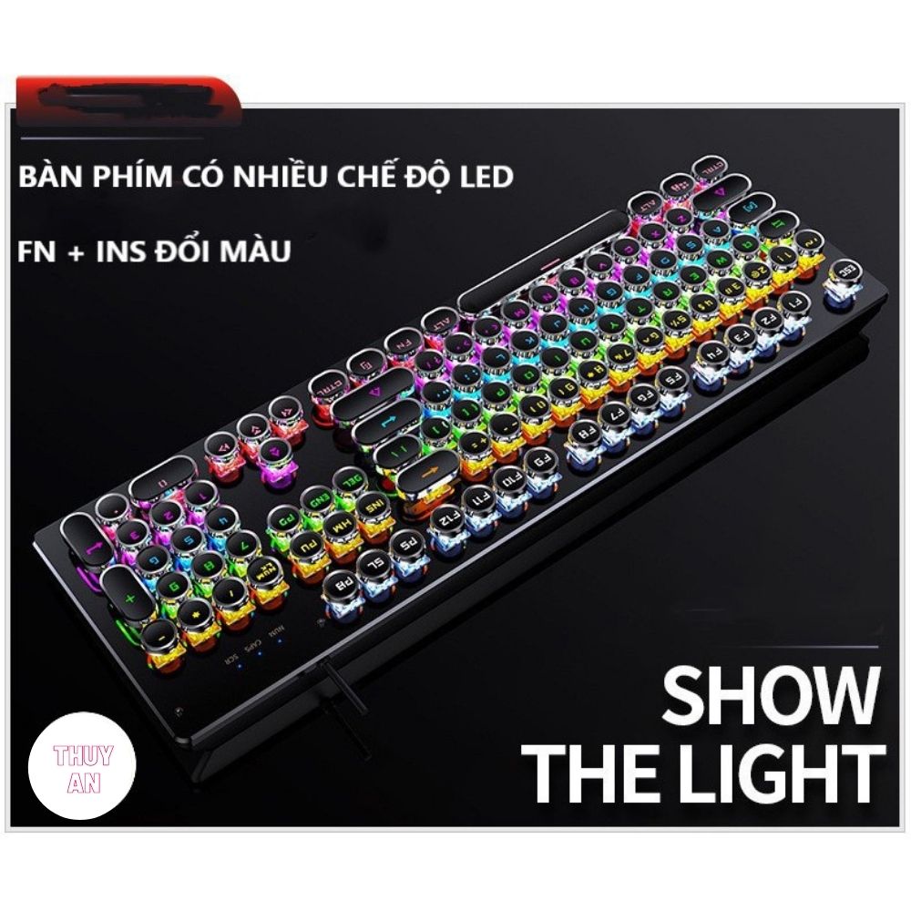 Bàn Phím Cơ Gaming Cho PC, Laptop Cao Cấp T907 Esports Pro Nâng Cấp Có 20 Chế Độ Led RGB Khác Nhau Chiến Mọi Game - Hàng nhập khẩu