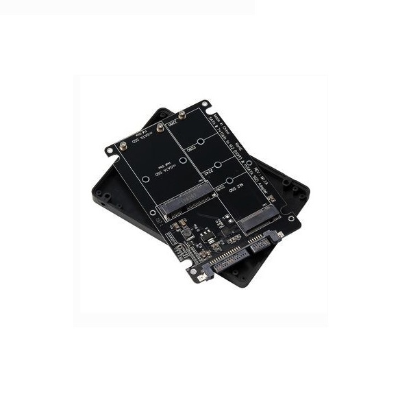 Adapter Chuyển Đổi SSD mSATA + M2 SATA (2 in 1) to SATA iii 2.5 inch (Màu ngẫu nhiên)