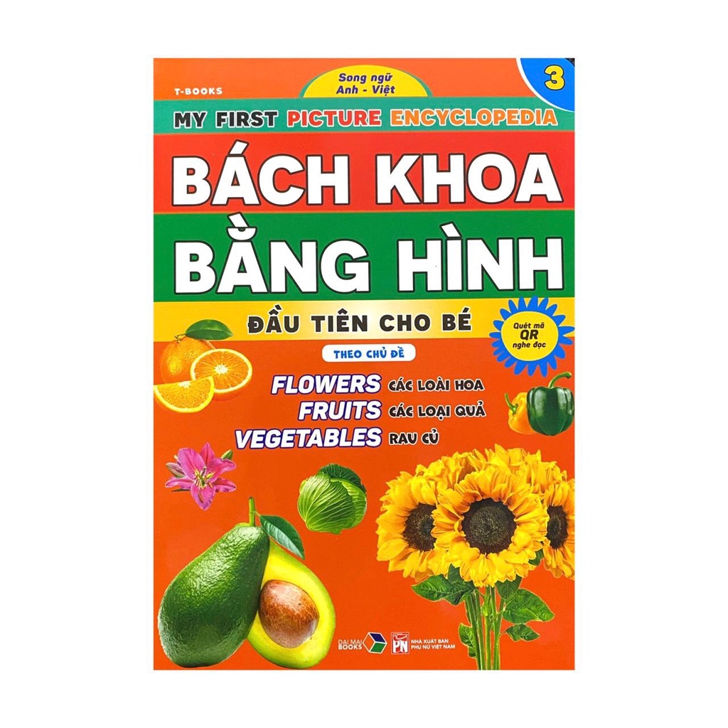 Combo Bách Khoa Bằng Hình Đầu Tiên Cho Bé Theo Chủ Đề - Song ngữ Anh Việt - Quét mã QR nghe đọc