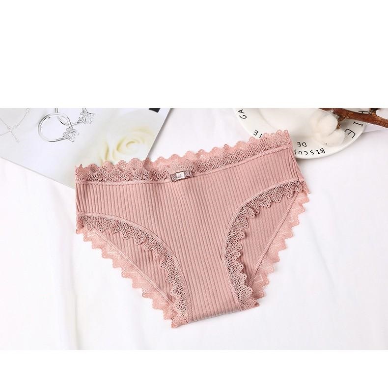 Quần lót nữ sợi bông viền ren