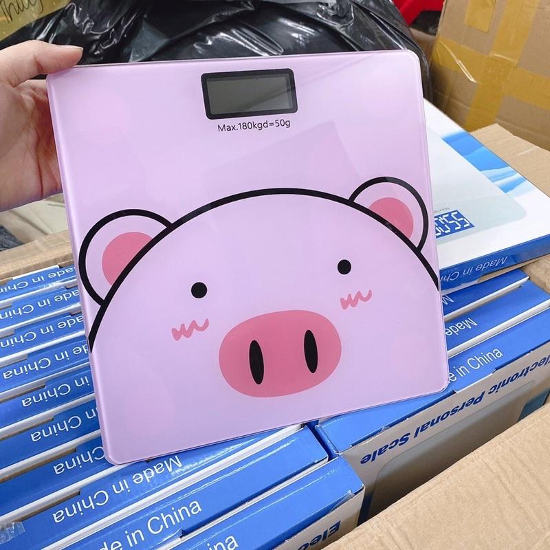 Cân Điện Tử Sức Khỏe Hình Lợn Màu Hồng Cực Xinh, Độ Chính Xác Cao