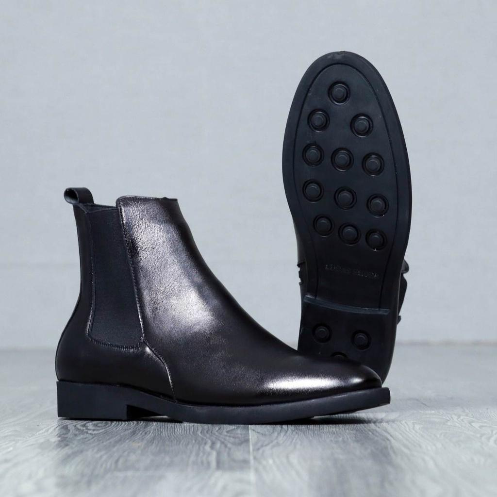 Giày da công sở Chelsea Boots Zip Classic 22 (CB.ZC22) da bò nhập khẩu, Lucas Shoes bảo hành 1 năm