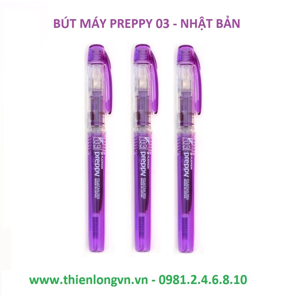 Combo 3 Bút máy Preppy 03 màu tím - Nhật bản