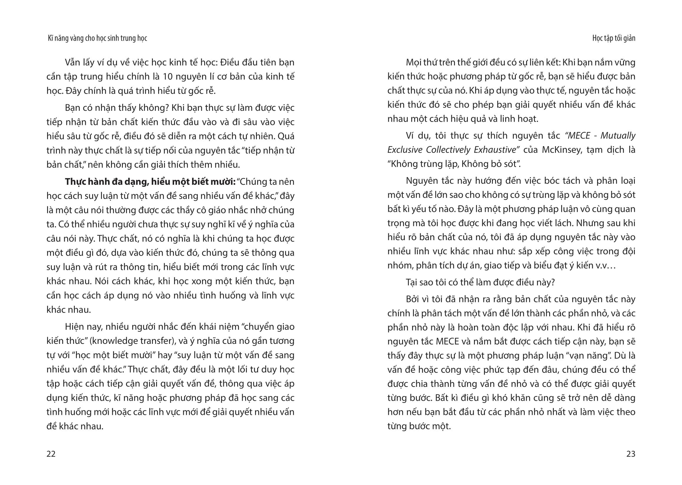 Sách - Kĩ Năng Vàng Cho Học Sinh Trung Học - Học Tập Tối Giản