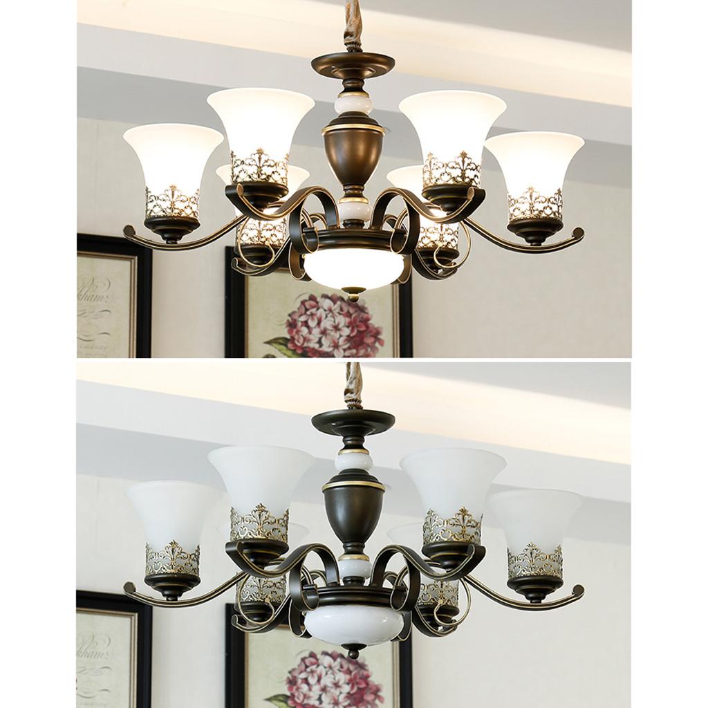 Traditional Style Replacement Glass Shade Light Chandelier Pendant Lampshade