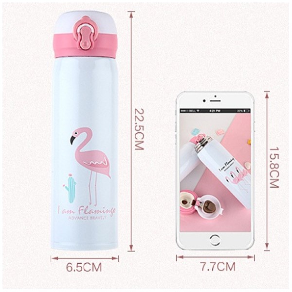 Bình Giữ Nhiệt Hoạ Tiết Hồng Hạc