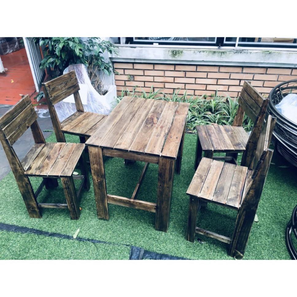 Bàn ghế quán ăn - Bàn ghế quán nhậu - Bàn Ghế Gỗ - Bàn Ghế Cafe HPCF 17