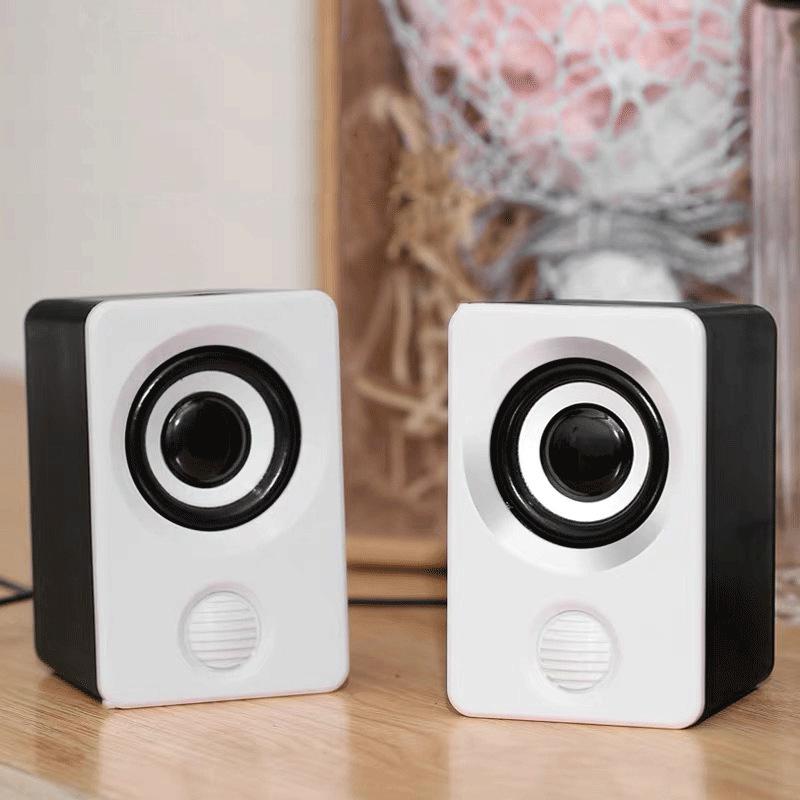 Loa máy tính cho máy tính xách tay máy tính xách tay điện thoại di động PC USB loa mini có dây màu trắng đen màu đỏ: đen