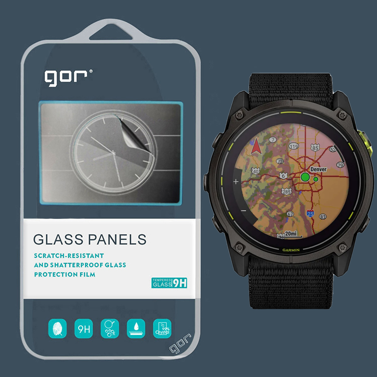 Miếng Dán Cường Lực GOR cho Garmin Fenix E / Garmin Enduro 3 / Garmin Fenix 8 Amoled / Garmin Fenix 8 Solar Size 43/47/51mm - Hàng Chính Hãng