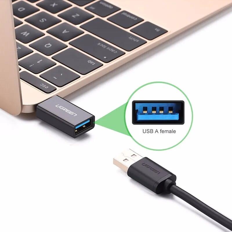 Ugreen UG20808US173TK Màu Đen Đầu chuyển đổi TYPE C sang USB 3.0 vỏ nhựa ABS - HÀNG CHÍNH HÃNG