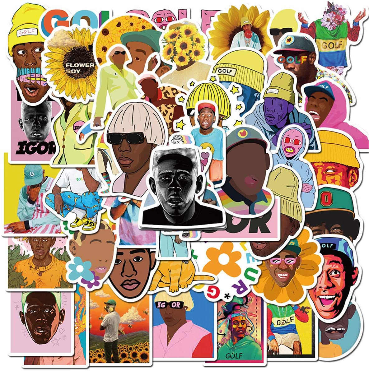 Set 30 Sticker Hip Hop Rapper