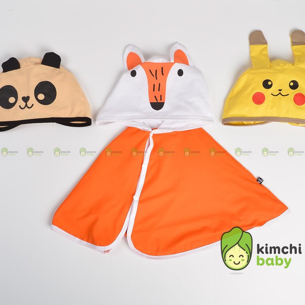 Áo Chống Nắng Cho Bé Trai, Bé Gái Minky Mom Mẫu Cánh Dơi 3D Vải Cotton 100%, Áo Choàng Thú Trẻ Em Mặc Hè MKMAK2101