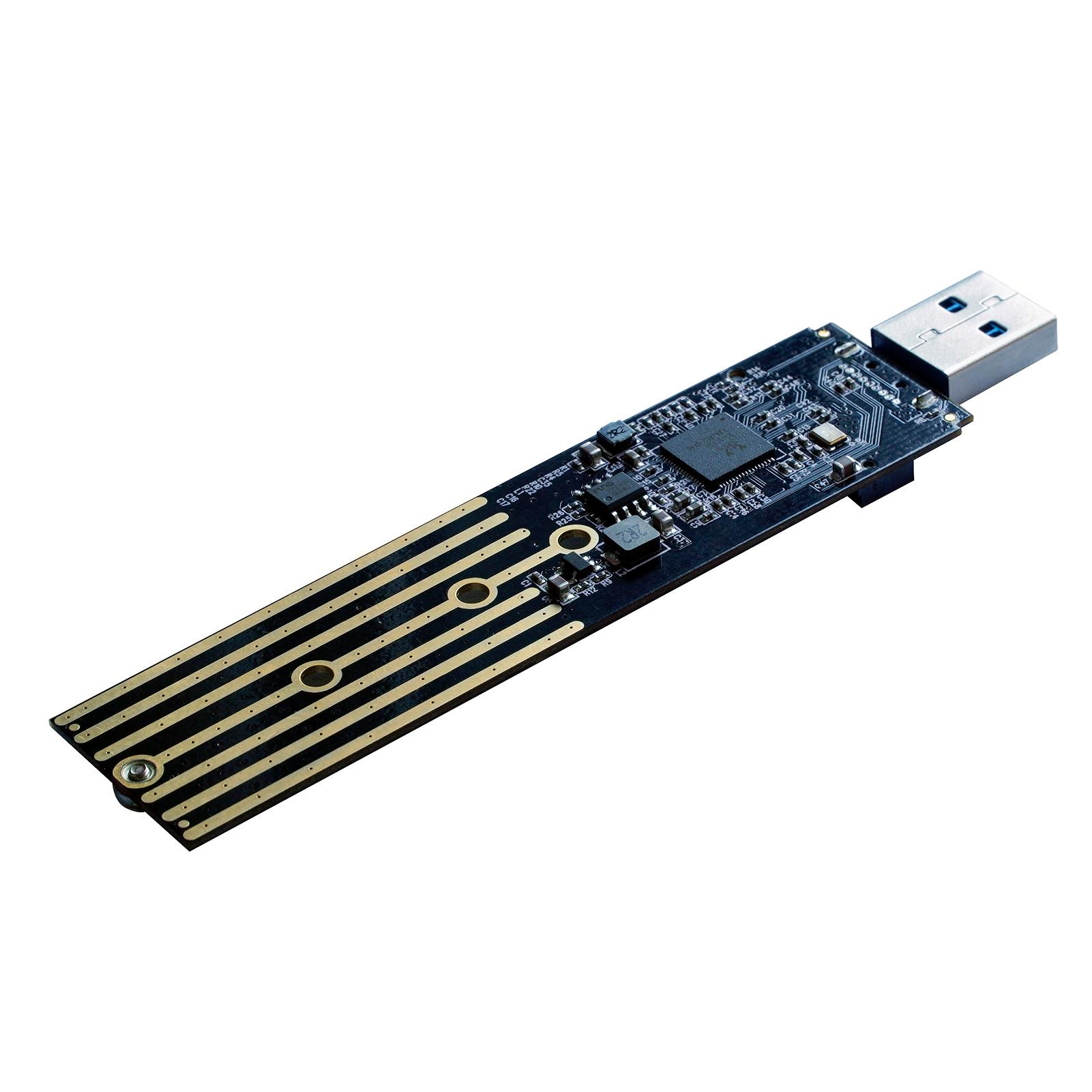 M2008 NVMe PCIe To USB3.1 Type A M.2 In-line Adapter Board 2 in 1 Support NVMe & SATA Dual Protocol
