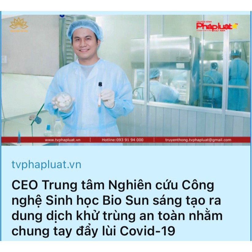 CHẾ PHẨM KHỬ TRÙNG SINH HỌC BIOSUN Nano Bạc diệt 99,99% vi khuẩn - KHỬ TRÙNG SỐ 1 AN TOÀN VIỆT NAM - Hàng chính hãng