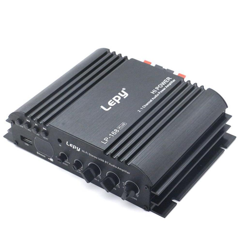Bộ khuếch đại âm thanh kỹ thuật số âm thanh nổi Lepy HiFi 2.1 siêu trầm, công suất BT 45W * 2 + 68W * 1 - Đen - Phích cắm US