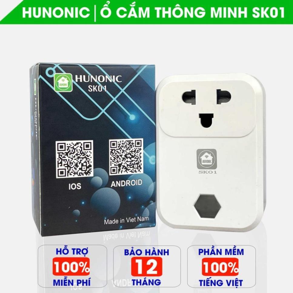 Ổ cắm thông minh Hunonic SK01. Điều khiển từ xa bằng điện thoại thông qua Wifi| Hẹn giờ tự động -2022