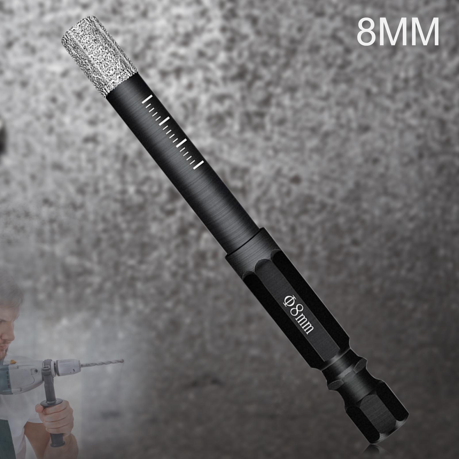 Universal Diamond Dry Drill Bit Set 8/10/12mm for Ceramic Marble Stone Hard