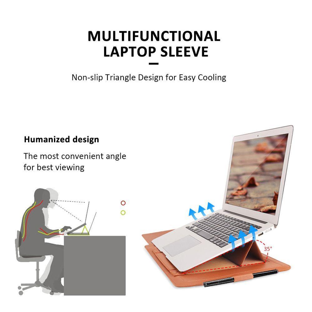 Túi da PU đựng laptop 11/13/15 inch chống sốc đa năng nhiều màu tùy họn