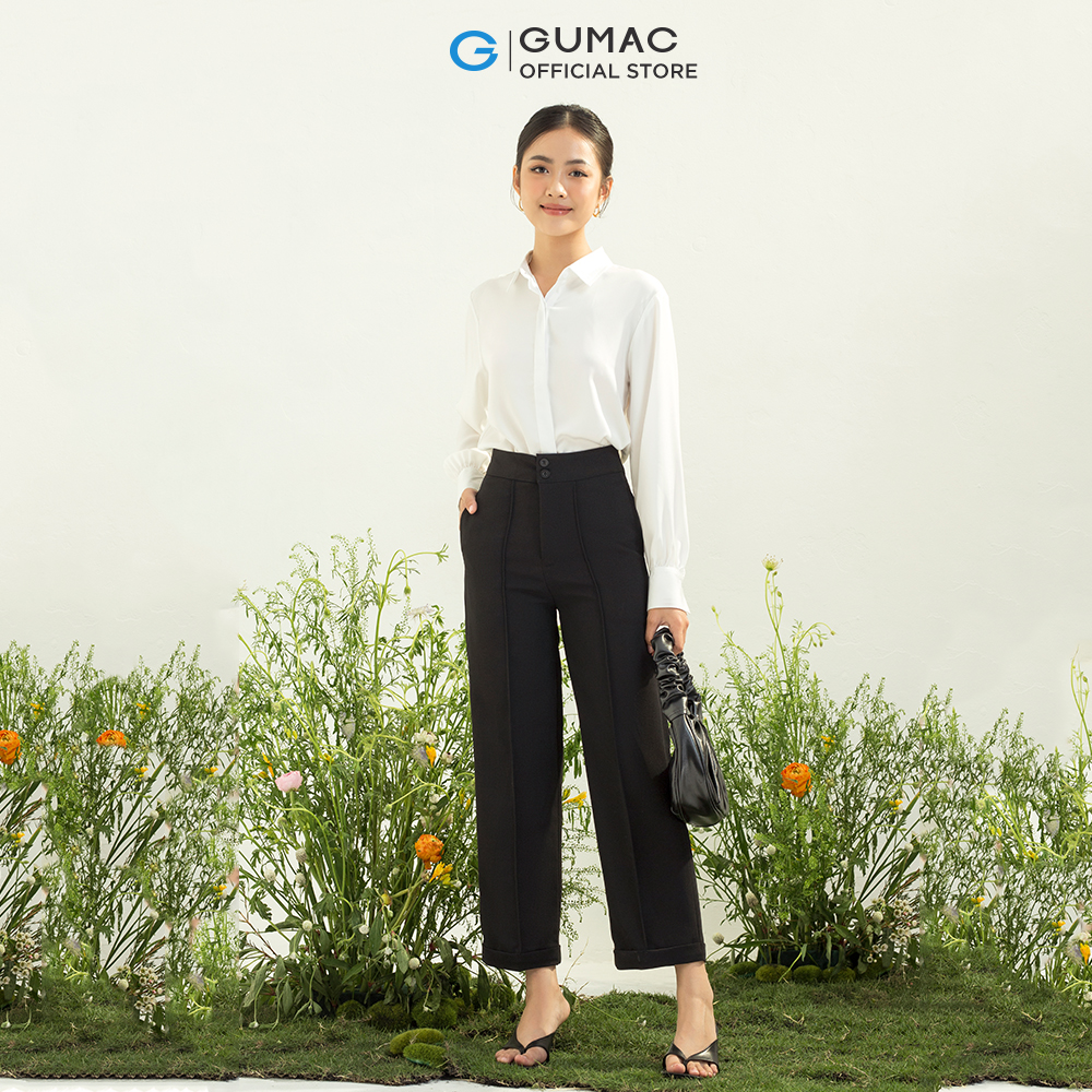 Quần tây nữ GUMAC QC04066 ống đứng phong cách công sở thanh lịch