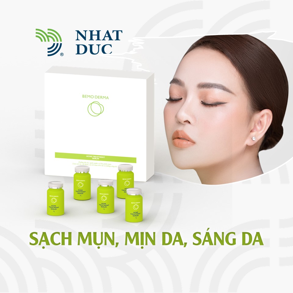 Serum mụn BEMO Derma - Xóa thâm, Mờ sẹo, Diệt vi khuẩn, vi nấm, Đánh bay 07 loại mụn từ nhẹ đến nặng