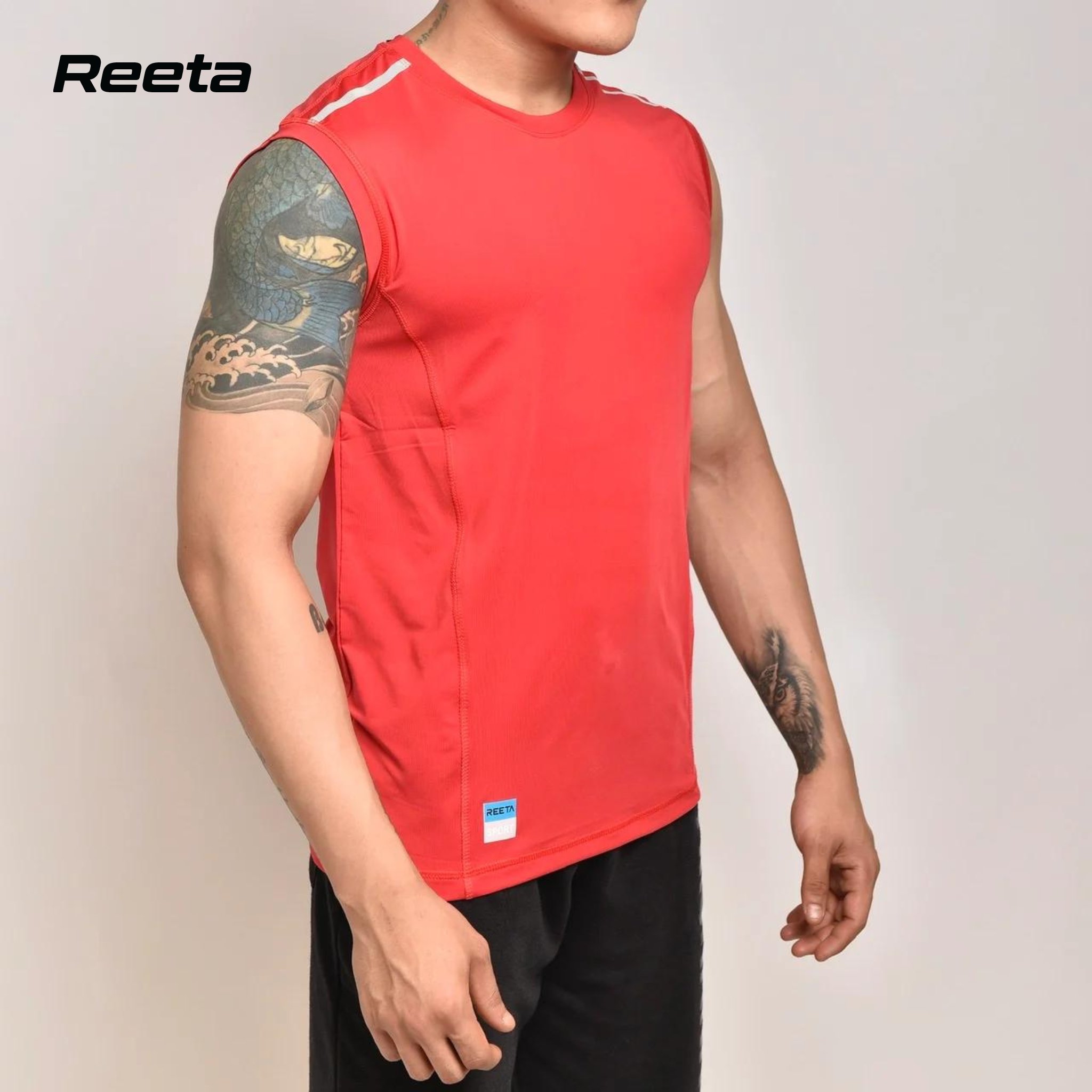 Áo tank top, ba lỗ sát nách thể thao nam thấm hút co dãn nhiều màu Reeta - A2192