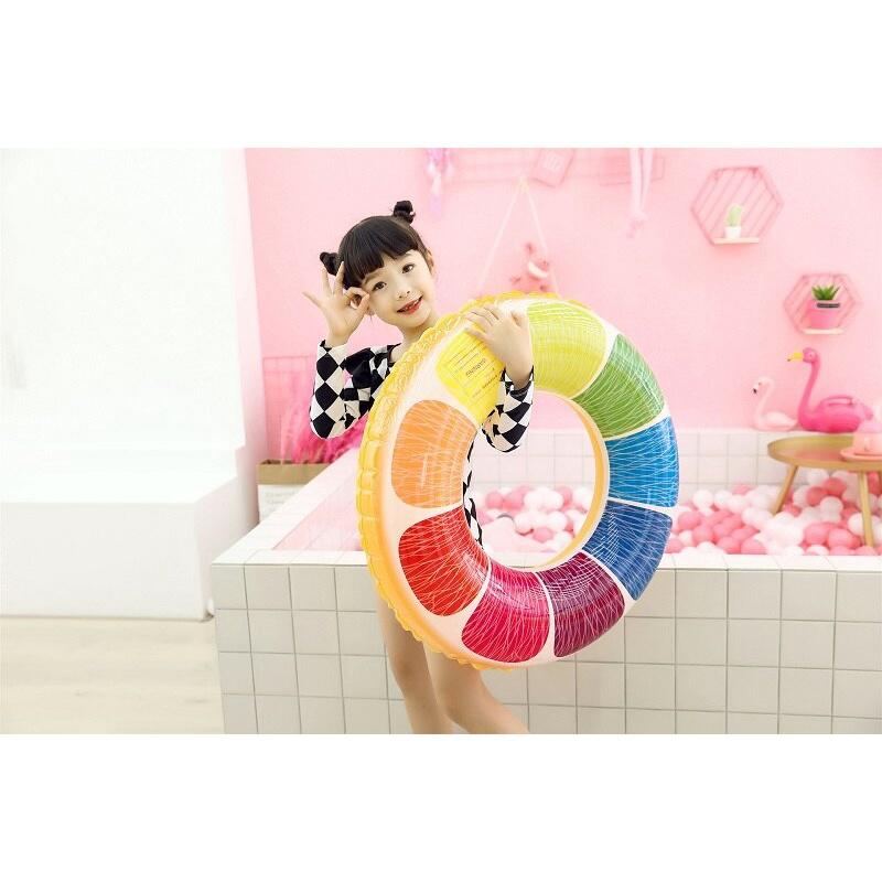 Vòng bơi phao cho bé đầy màu sắc Vòng tròn bơm hơi Vòng tròn cao su cho bể bơi Phao bãi biển Đồ chơi dưới nước