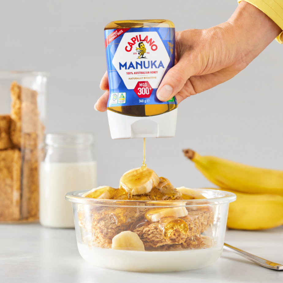 Mật ong hoa Manuka Capilano Active Honey MGO 100+ tăng sức đề kháng, giảm ho, viên họng, dưỡng ẩm da và môi cang mềm mịn - OZ Slim Store
