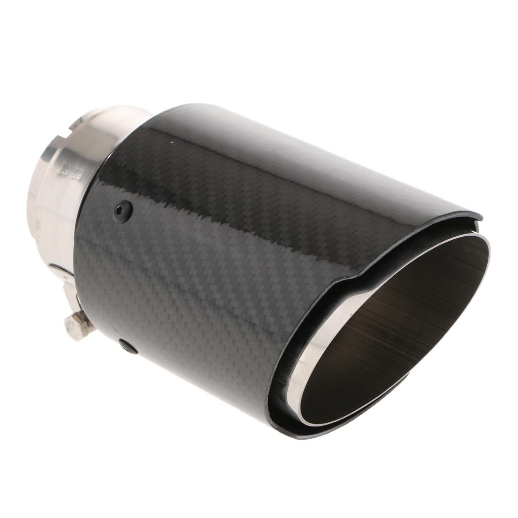 Carbon Fiber Car Rear Exhaust Tail Pipe Tip Rear Muffler Silencer Pipe 63mm