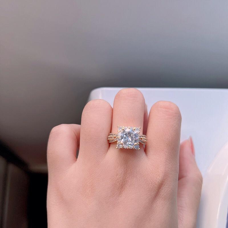 Nhẫn nữ xi vàng siêu sáng bền màu Kami